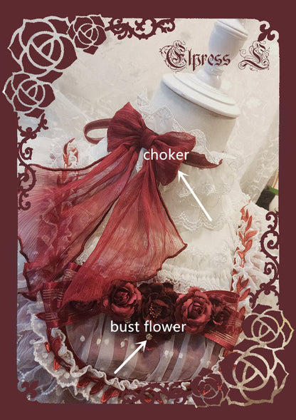 Elpress L - 3D Flower Lolita Hairband Cuff Brooch Multicolors