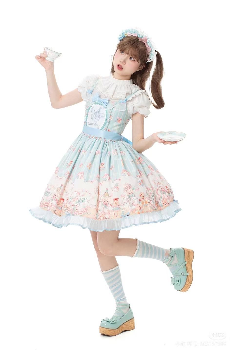NanShengGe - Sheep Party - Sweet Lolita Jumper Dress Print SK