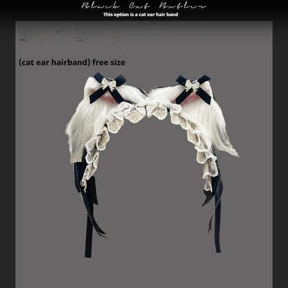 Hezi's Cat Haven - Black Cat Butler - Maid Lolita OP Dress Elegant Black and White Dress