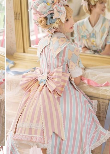 Sakurahime - Werid Theatre - Sweet Lolita Blackpink Stripe OP