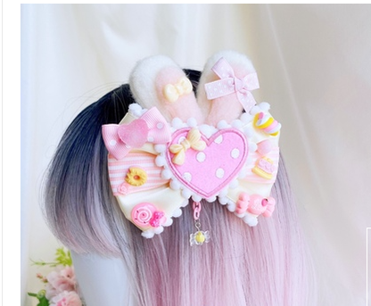Sweetheart Endless - Sweet Lolita Lace Rabbit Ears Cuffs Multicolor