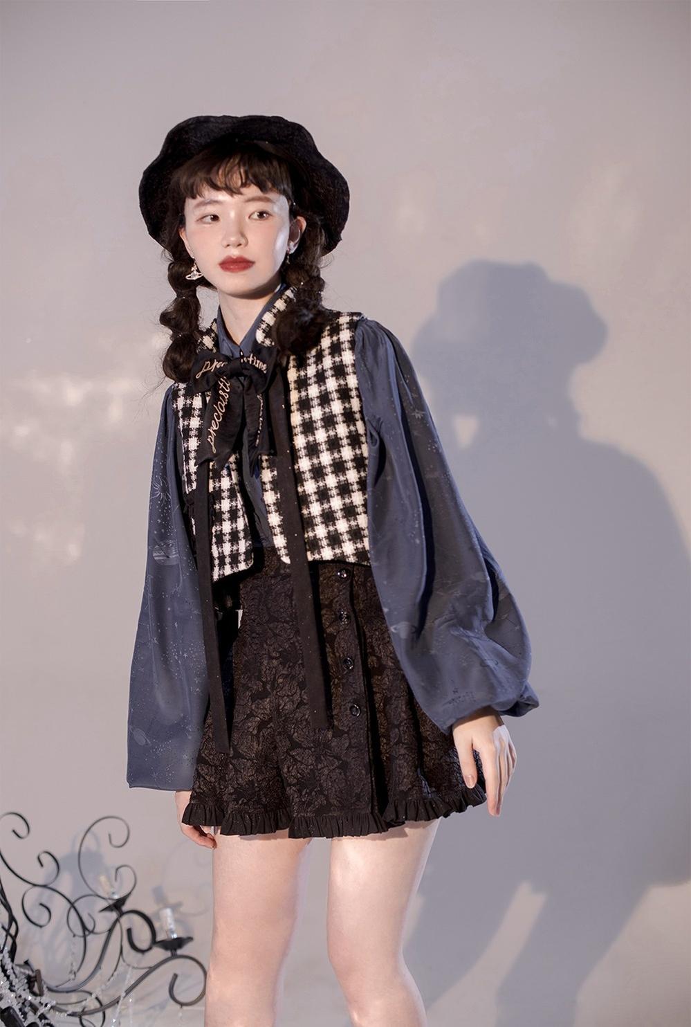 ZJstory - Gilded Age - Vintage Lolita Vest Suit Oil Painting Style Skirt Coat