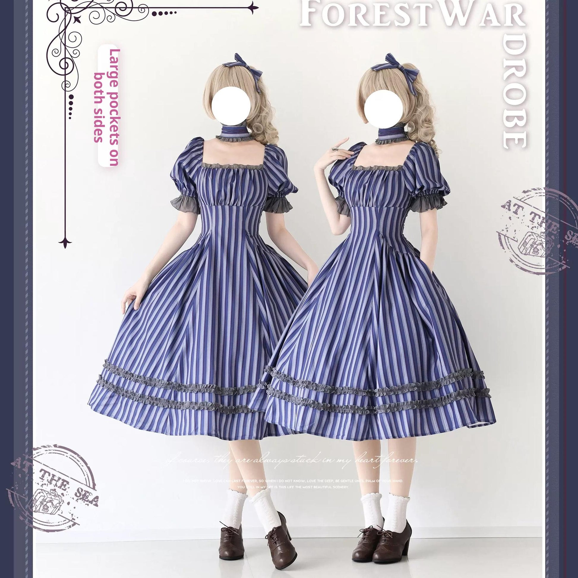 Forest Wardrobe - Forest Basket - Classic Lolita OP Dress Floral Print