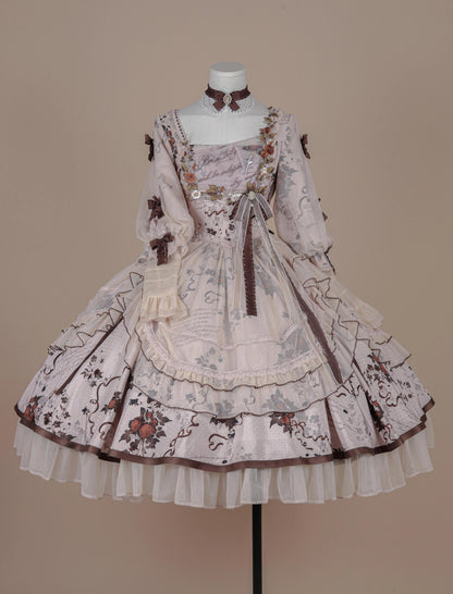 Miaoplus - Romantic Seizure - Sweet Lolita OP Mutton Sleeve Lolita Dress