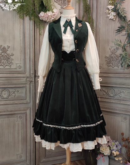 Miss Point - Rose Doll - Elegant Lolita Skirt High Waist Fishbone SK
