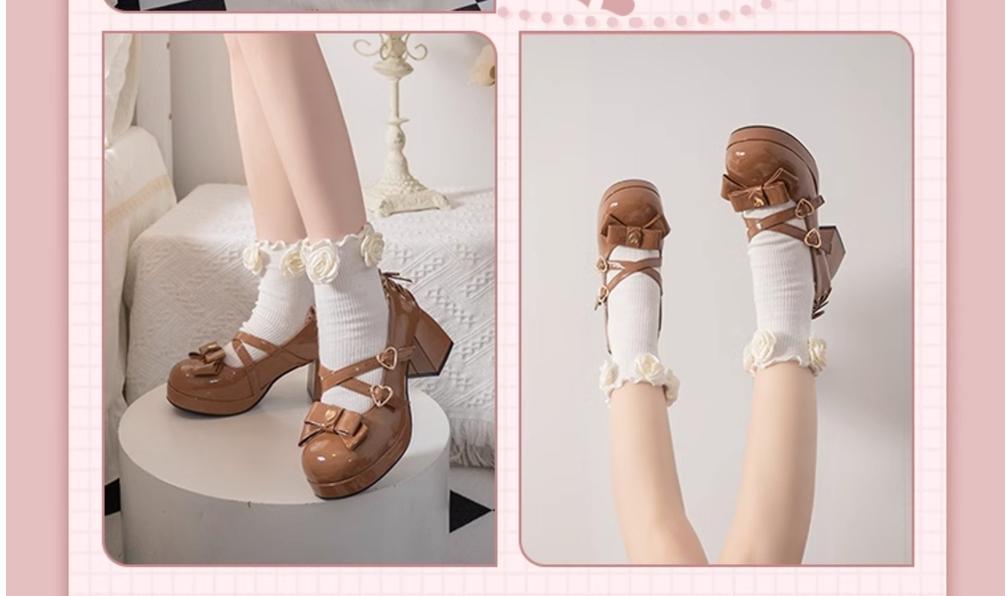 Milk Bun Bunny - Sweet Lolita High Heel Bow Princess Lolita Shoes