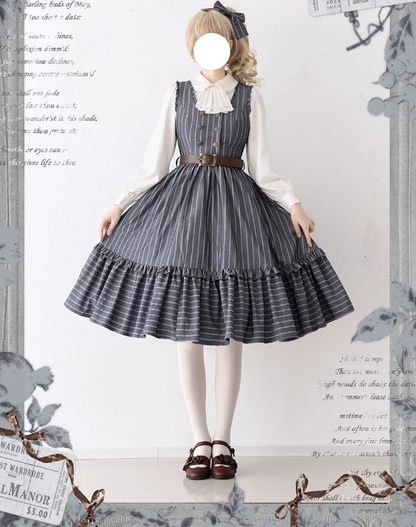 Forest Wardrobe - Little Manor - Classical Lolita JSK Dress & Long Sleeve Blouse