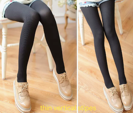 Thirteen Flower - Jacquard Heart Stripes Black White Panty-hose