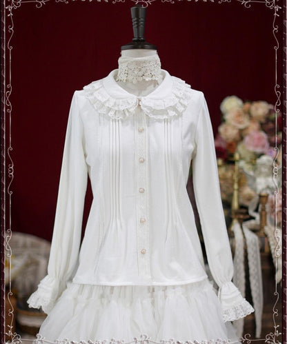 Tiny Garden - Cotton Retro Lace Lolita Blouse