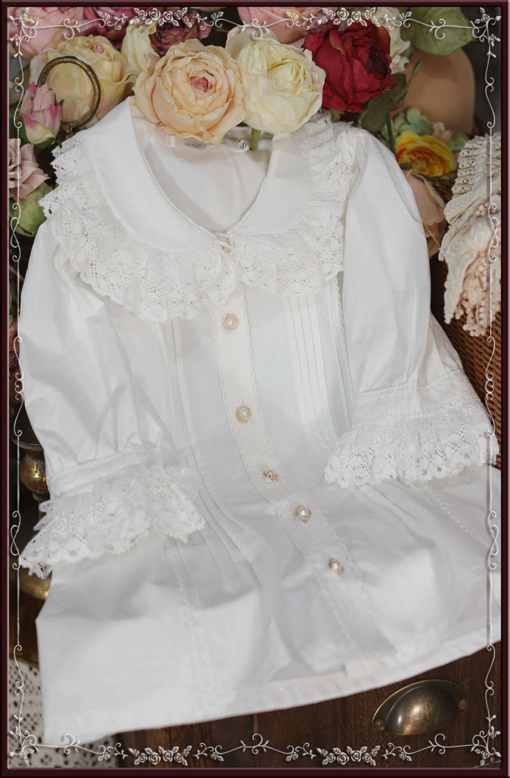 Tiny Garden - Antique Doll - Kawaii Cotton Lolita Blouse