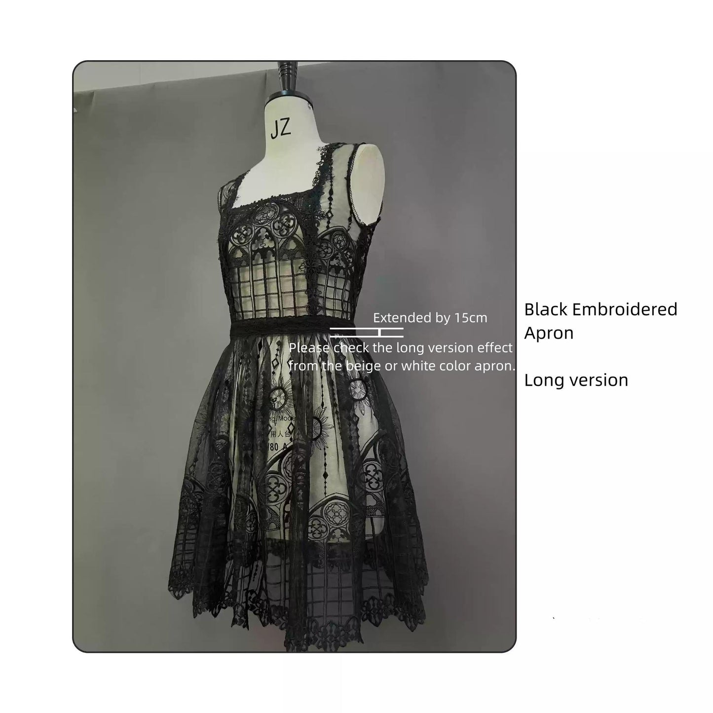 SUSIN - Night Traveler - Classic and Elegant Gothic Dress with Colorful Window Prints