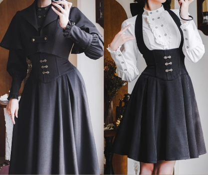 Forest Wardrobe - Vintage Lolita Fishbone Halter SK, Autumn Jacket