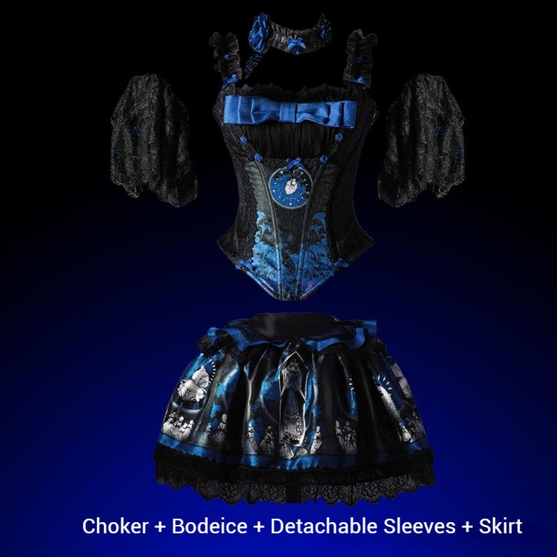 Caged Bird Hotel - Eclipsed Moon Gallery - Plus Size Halloween Gothic Lolita Skirt & Bodice Set