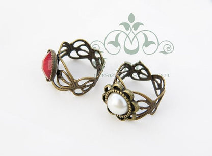 Rose of Sharon - Vintage Lolita Accessories Pearl Ring Ring