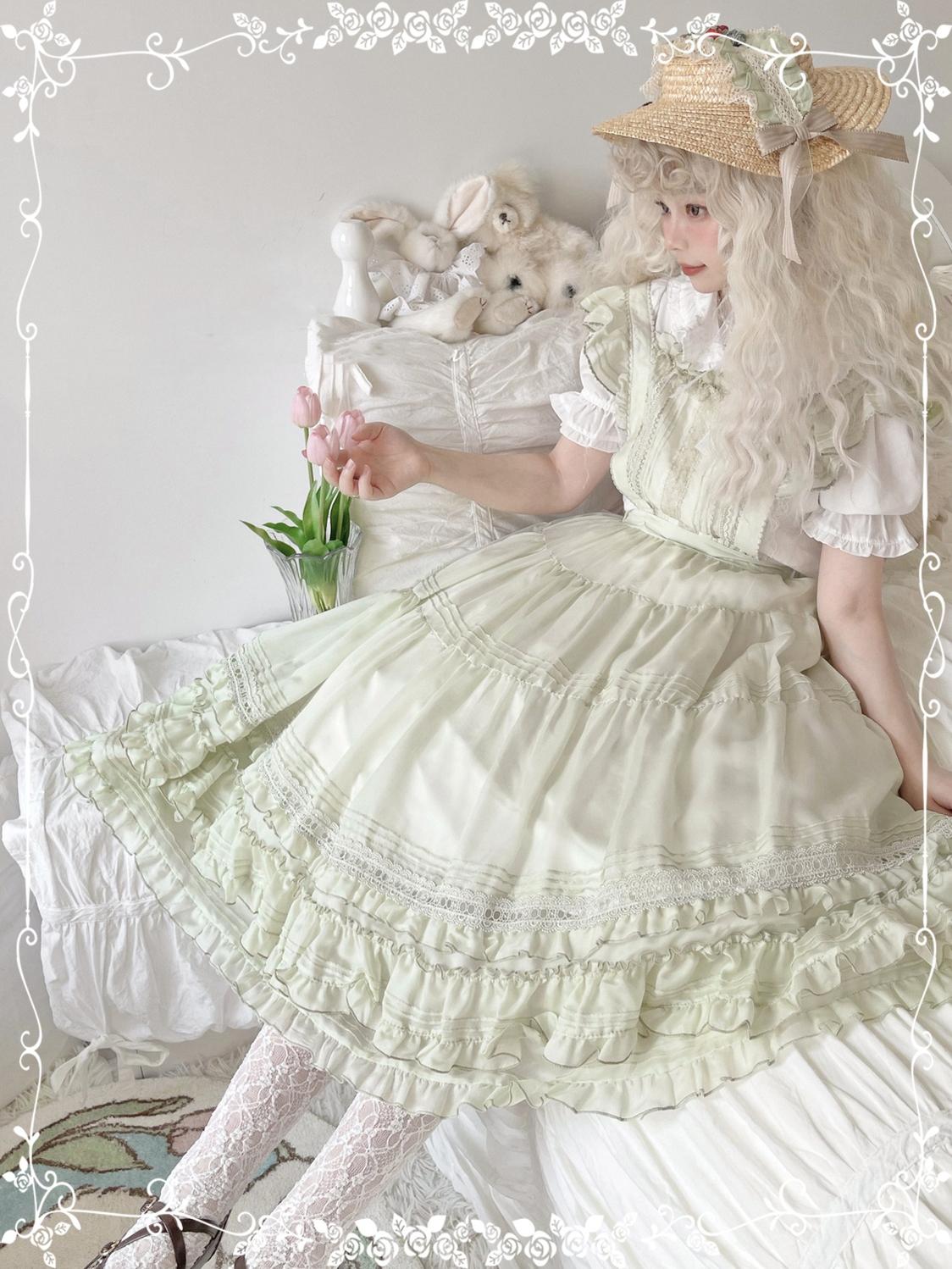 Tiny Garden - Swallowtail Butterfly - Elegant Lolita Salopette Multicolors