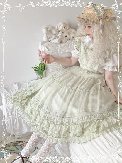 Tiny Garden - Swallowtail Butterfly - Elegant Lolita Salopette Multicolors