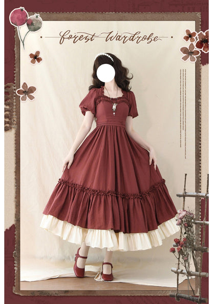 Forest Wardrobe - Forest Pastoral - Elegant Lolita Square Neck Long OP