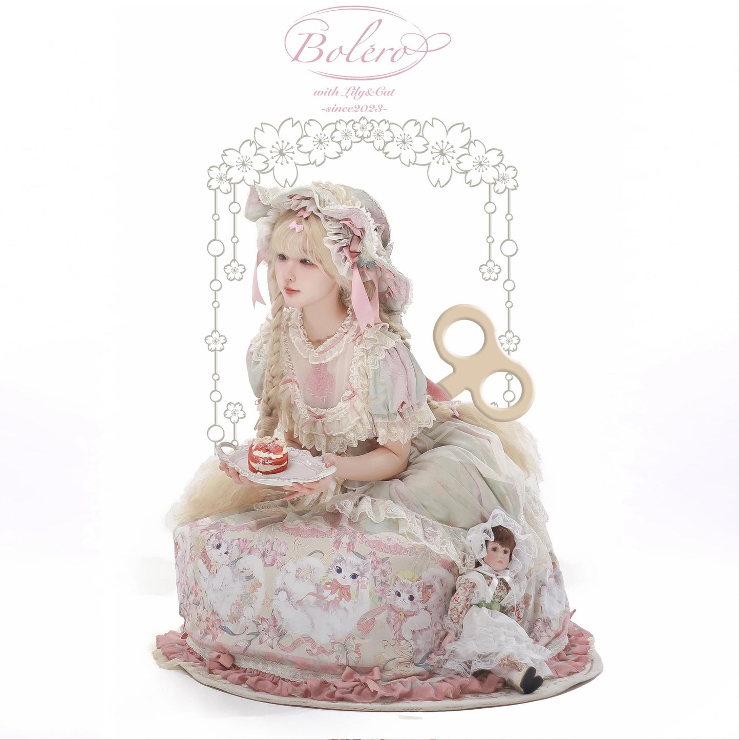 Bolero - Liliana Cat - Sweet Lolita Gorgeous OP Dress with Soft Lace & Organza