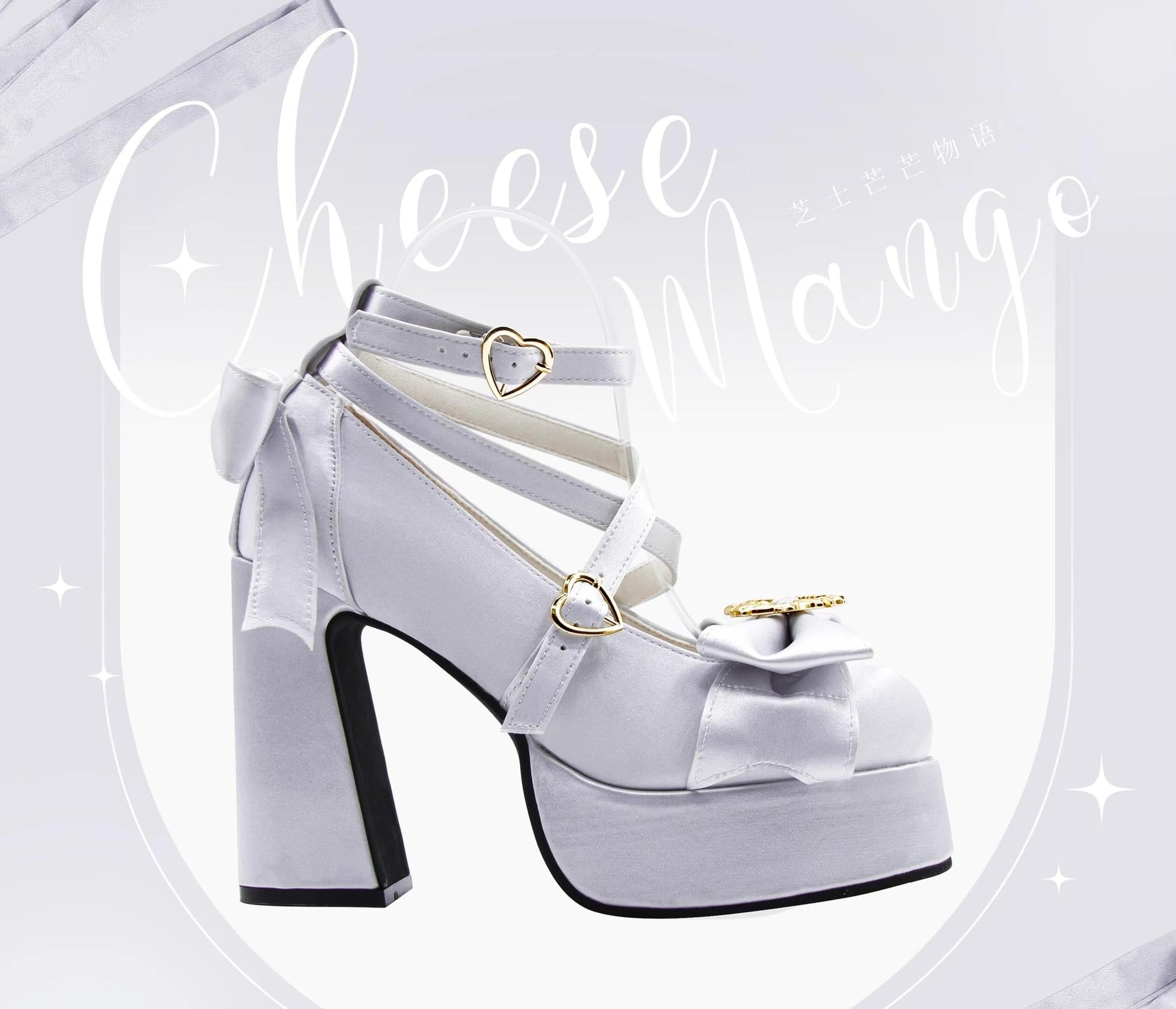 Cheesecake - Mousse Heart - Sweet Lolita High Heel Shoes Mary Jane Love Heel Shoes