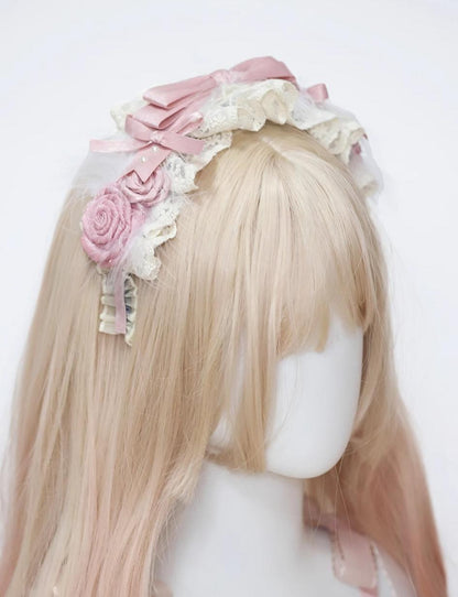 The Accessories' Story - Satin Ballet - Sweet Lolita Headdress Feather Bow