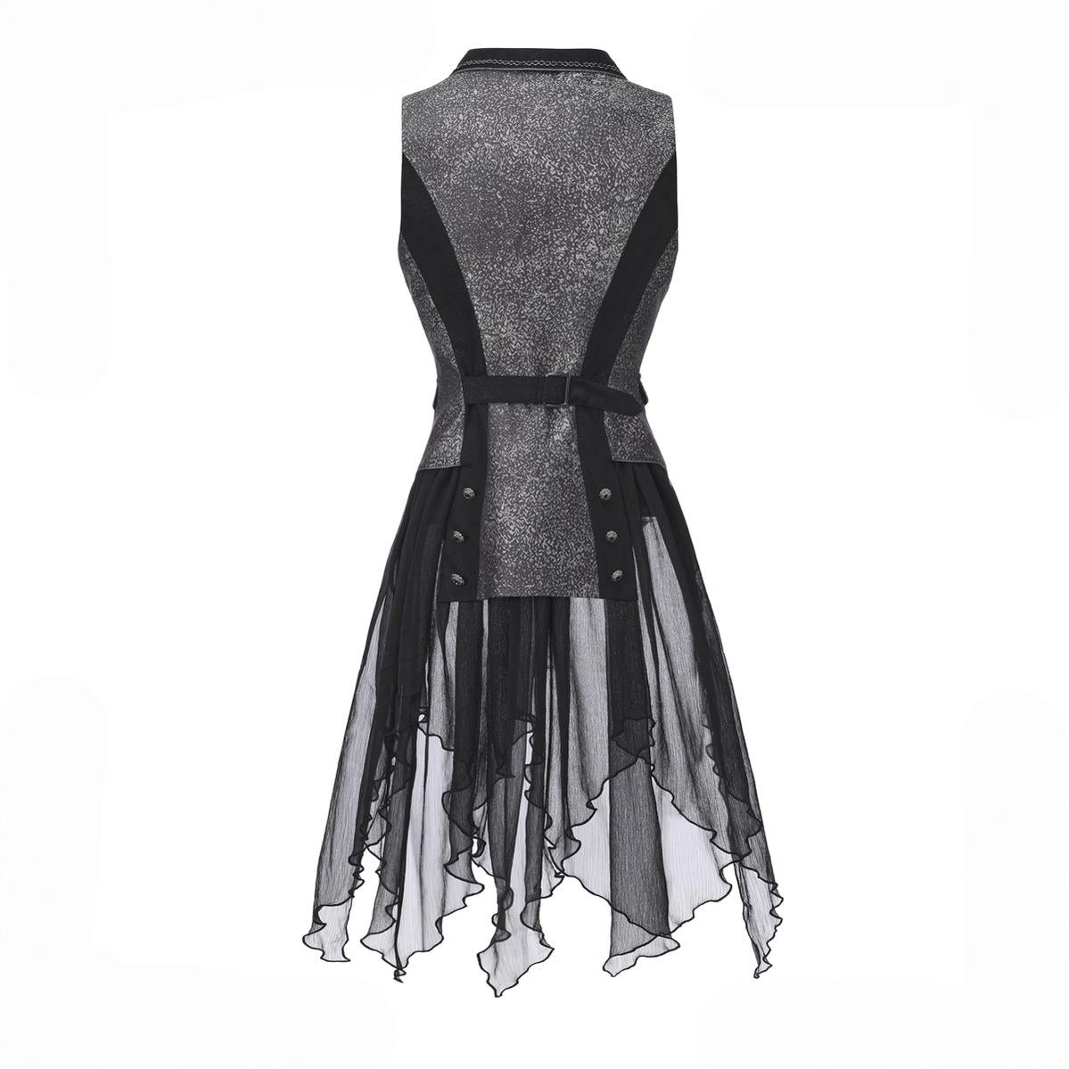 Immortal Thorn - Eternal Displaced Boundary - Ouji Lolita Vest Coat, Detachabl Back Trailing