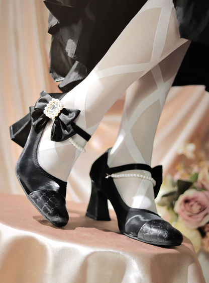 Pure Tea For Dream - Transatlantic Love Poem - Sweet Elegant Lolita Mid-Heel Daily Shoes