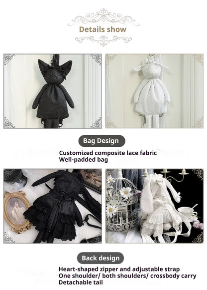 With PUJI - Puppet Box - Kawaii Lolita Bag Lamb Kitten Detachable Bag Dress Hat