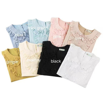 Niu Niu - Rainbow Cake - Plus Size Lolita Blouse Doll Collar Summer Shirt