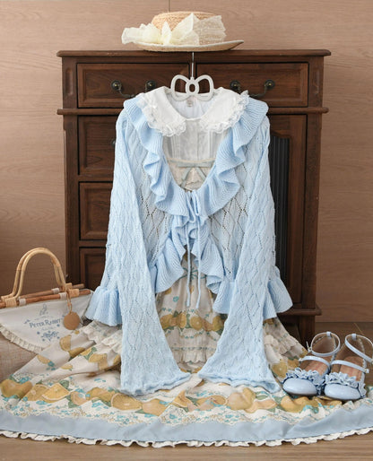 MIST - Sunset Bouquet - Elegant Lolita Cardigan, Flounce Hem