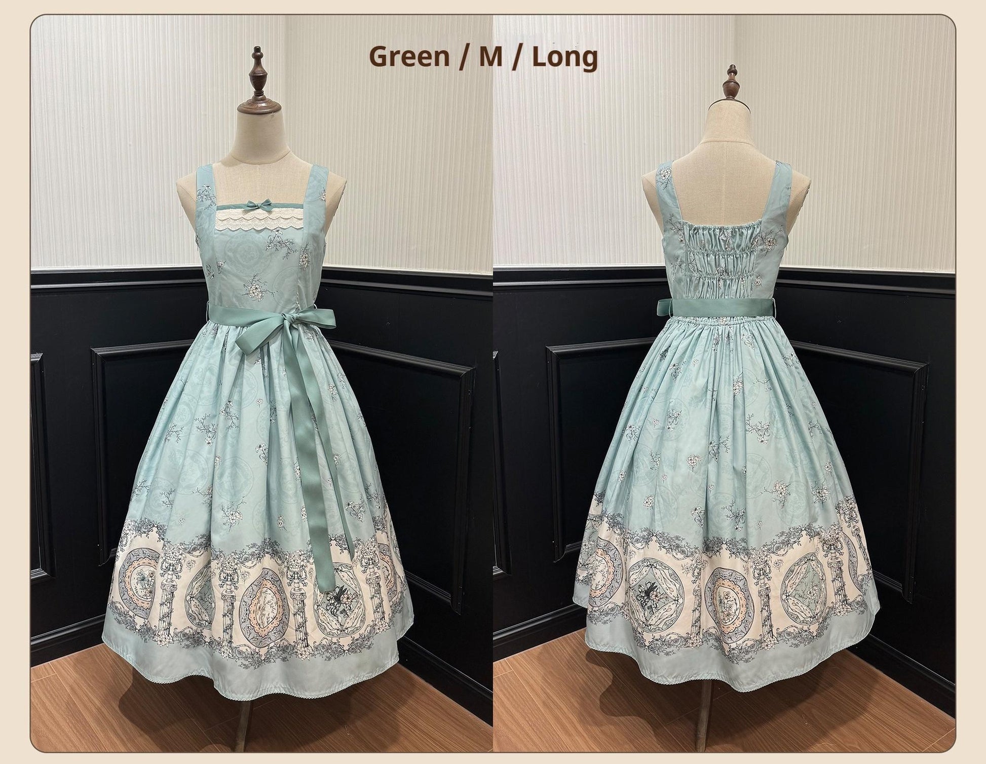 DreamWhale - Small Porcelain Plate - Classic Lolita JSK Printed Dress