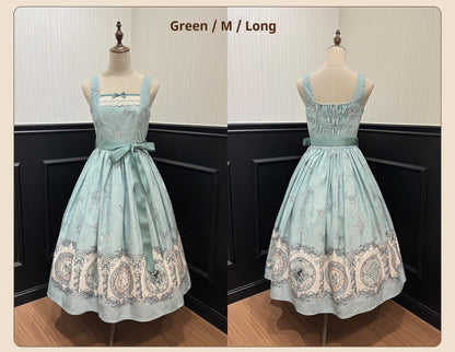 DreamWhale - Small Porcelain Plate - Classic Lolita JSK Printed Dress