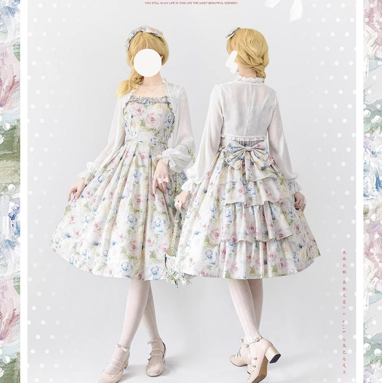 Forest Wardrobe - Forest Basket 3.0 - Vintage Lolita JSK Dress for Summer