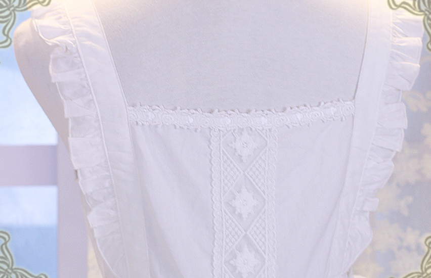 Chess Story - Rosebud Manor Version 2.0 - Vintage Country Lolita Embroidered JSK Smocked Dress