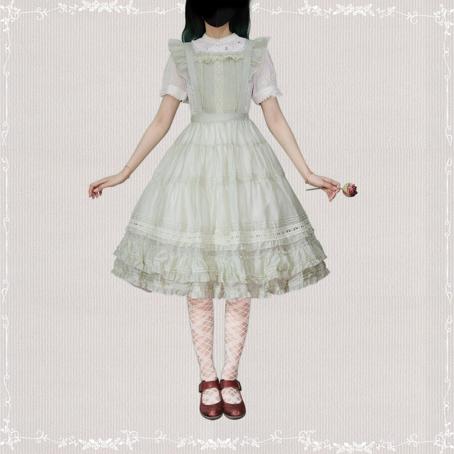 Tiny Garden - Swallowtail Butterfly - Elegant Lolita Salopette Multicolors