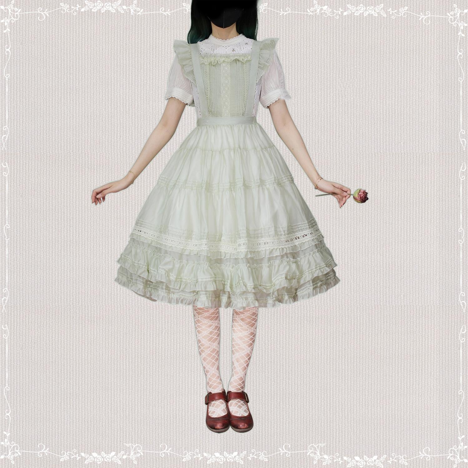 Tiny Garden - Swallowtail Butterfly - Elegant Lolita Salopette Multicolors