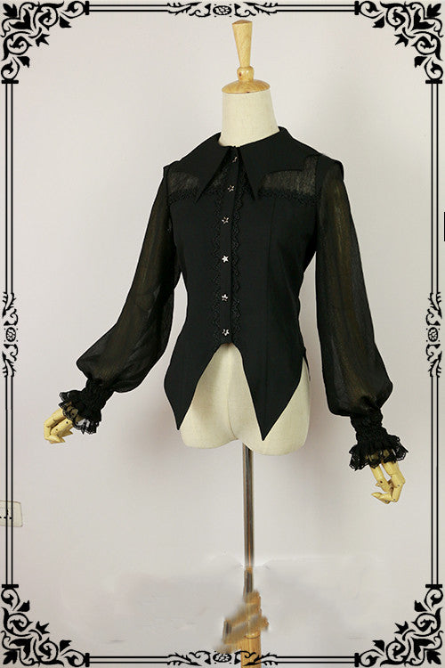 Fanzy Fantasy - Halloween Lolita Shirt Gothic Bat Collar