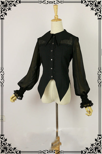 Fanzy Fantasy - Halloween Lolita Shirt Gothic Bat Collar