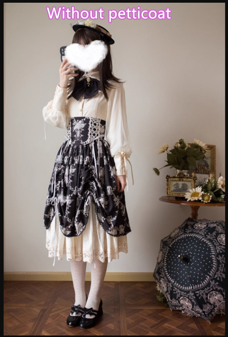 Miss Point - Customized Vintage Lolita Skirt Elegant Pullover Fishbone SK