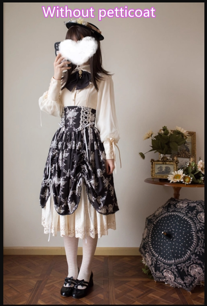 Miss Point - Customized Vintage Lolita Skirt Elegant Pullover Fishbone SK