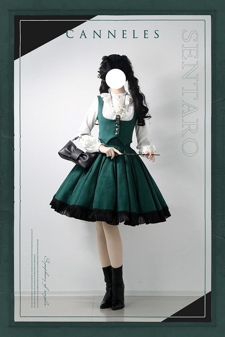 Sentaro - Canneles Elegant Classic High Waist Lolita Skirt