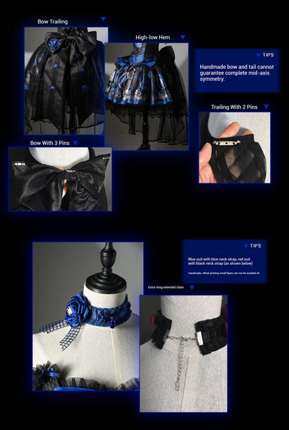 Caged Bird Hotel - Eclipsed Moon Gallery - Plus Size Halloween Gothic Lolita Skirt & Bodice Set