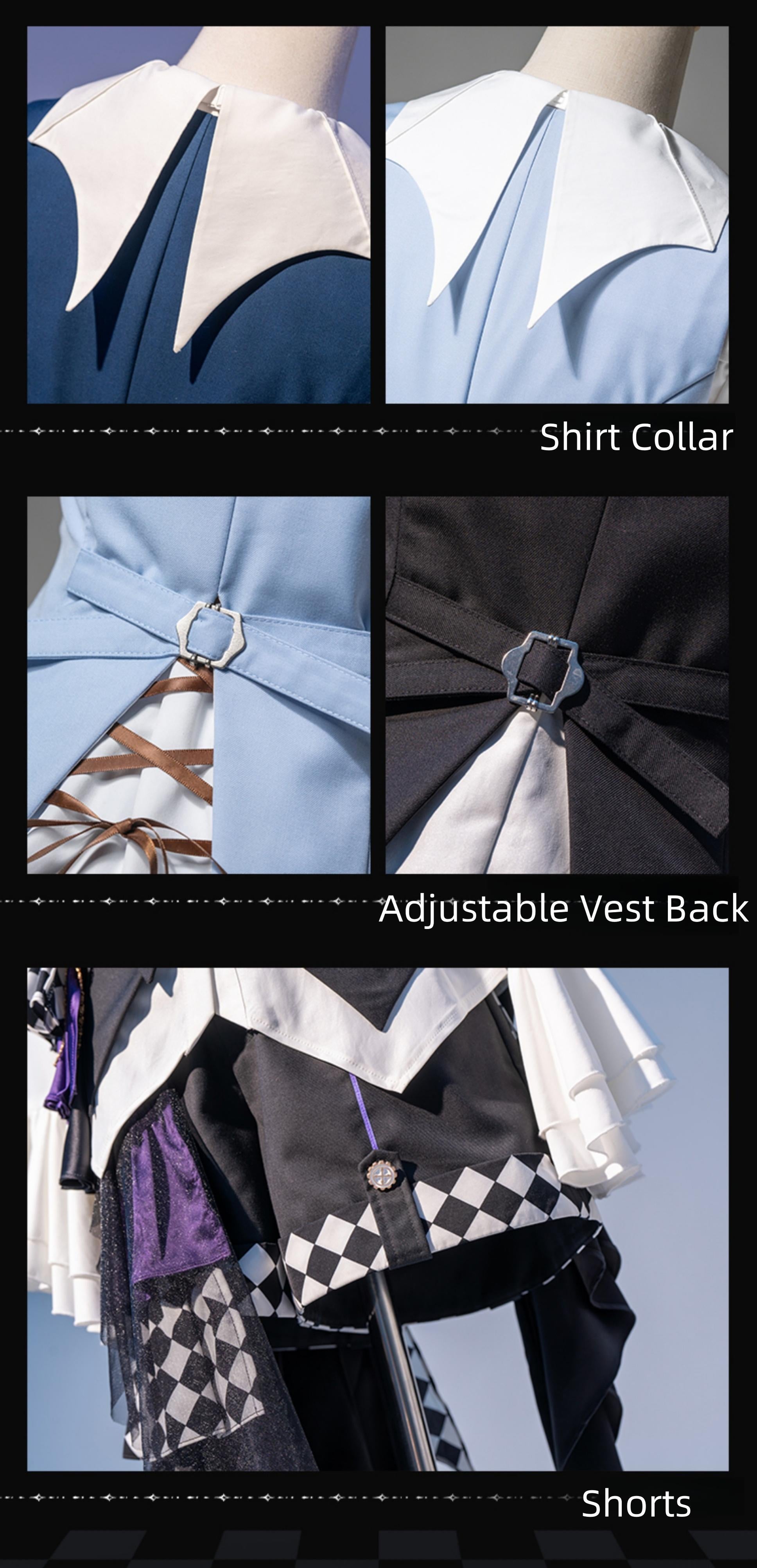 Forest Fluorescent Carps - The Judge's Game - Light Blue Ouji Lolita Shorts, Short Sleeve Shirt