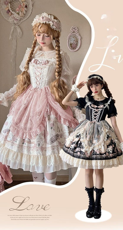 Sweet Date - Wedding Lolita Dress Bridal Elegant Retro JSK Daily Lolita Shirt