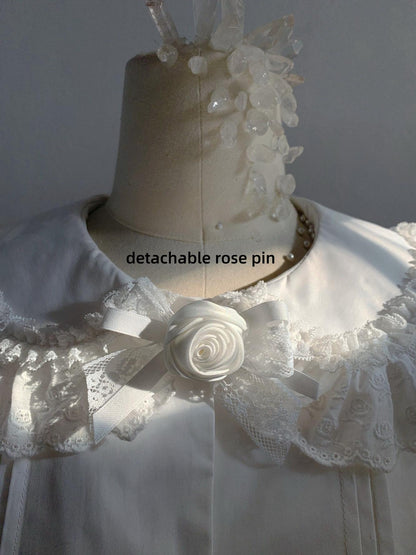 Nololita - Nightingale - Old School Lolita Shirt with Detachable Sleeves