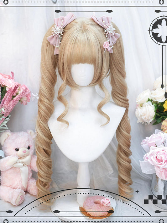 Dalao Home - Daily Lolita Wig with Roman Roll Twins Tails Multi Color