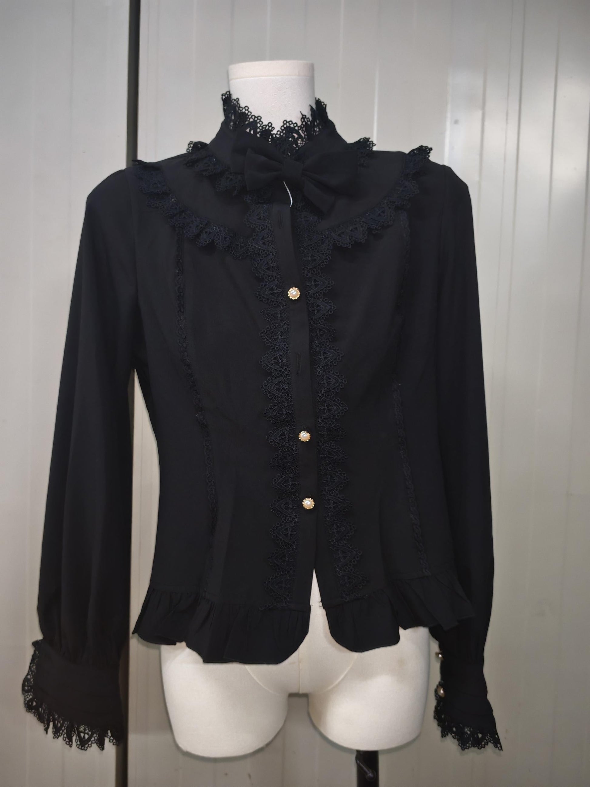 Yilia Lolita - Stand Collar Classic Lolita Blouse