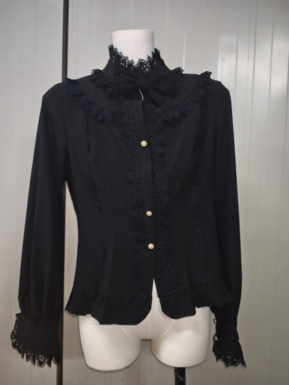 Yilia Lolita - Stand Collar Classic Lolita Blouse