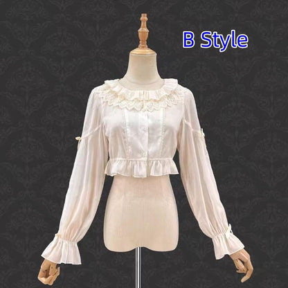 Teddy Bear - Sheer Lolita Cardigan Long Sleeve Lolita Cape Rabbit Ear