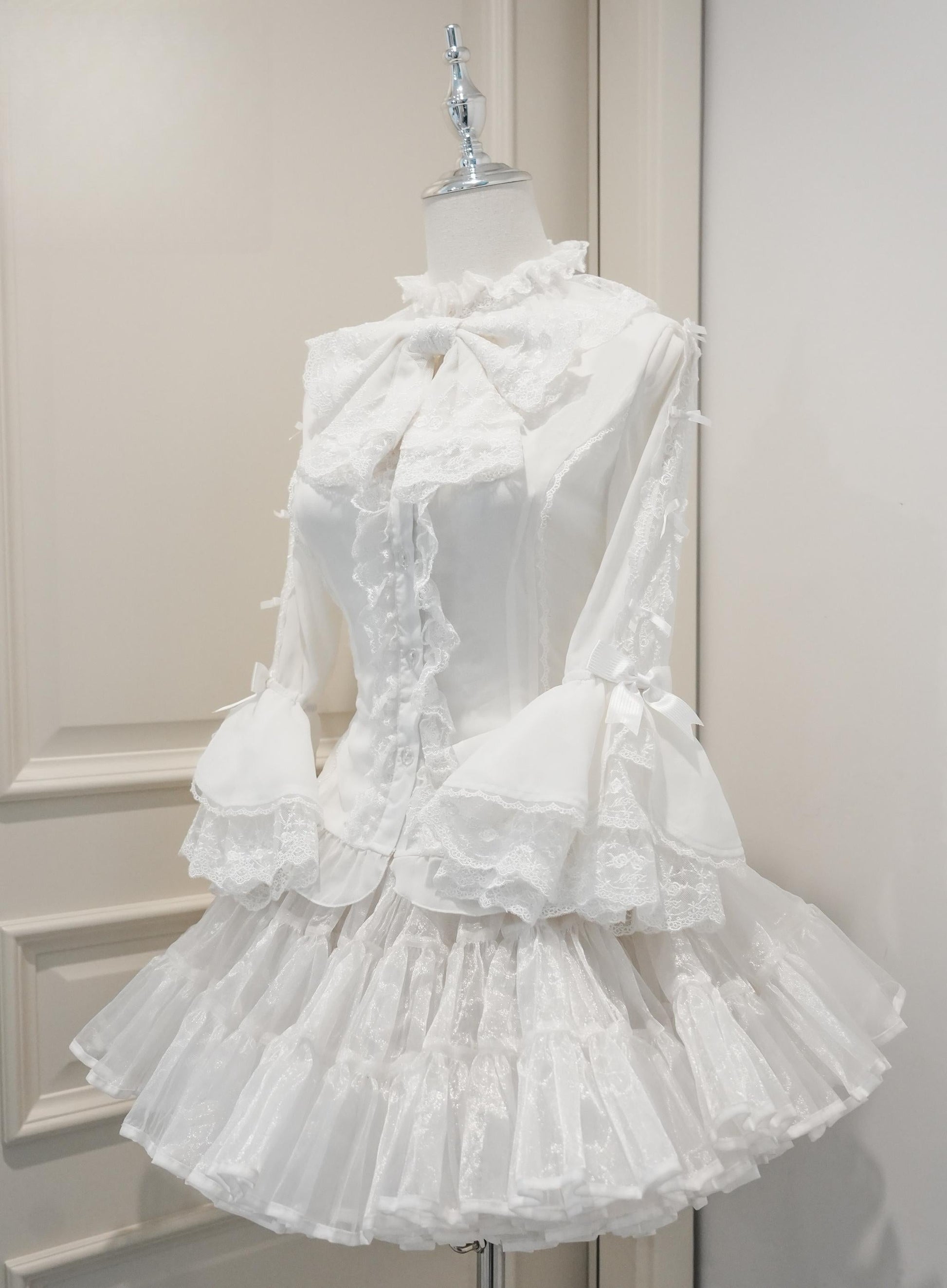 Mengfuzi - Dream Paradise - Chiffon Sweet Lolita Blouse With Half Princess Sleeves