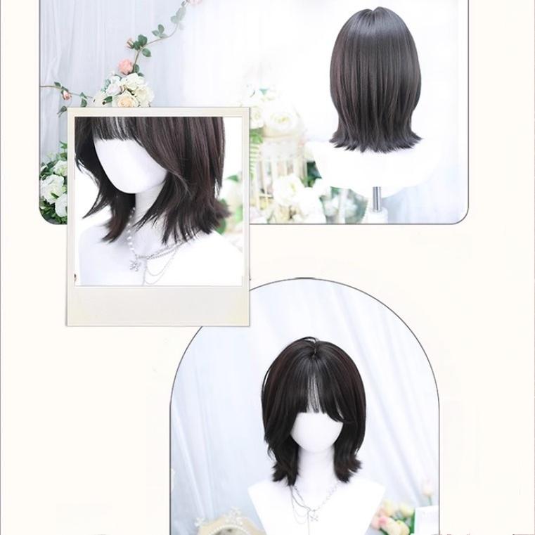 Dalao Home - Daily Short Lolita Wig With French-Style Shoulder-Length Wavy